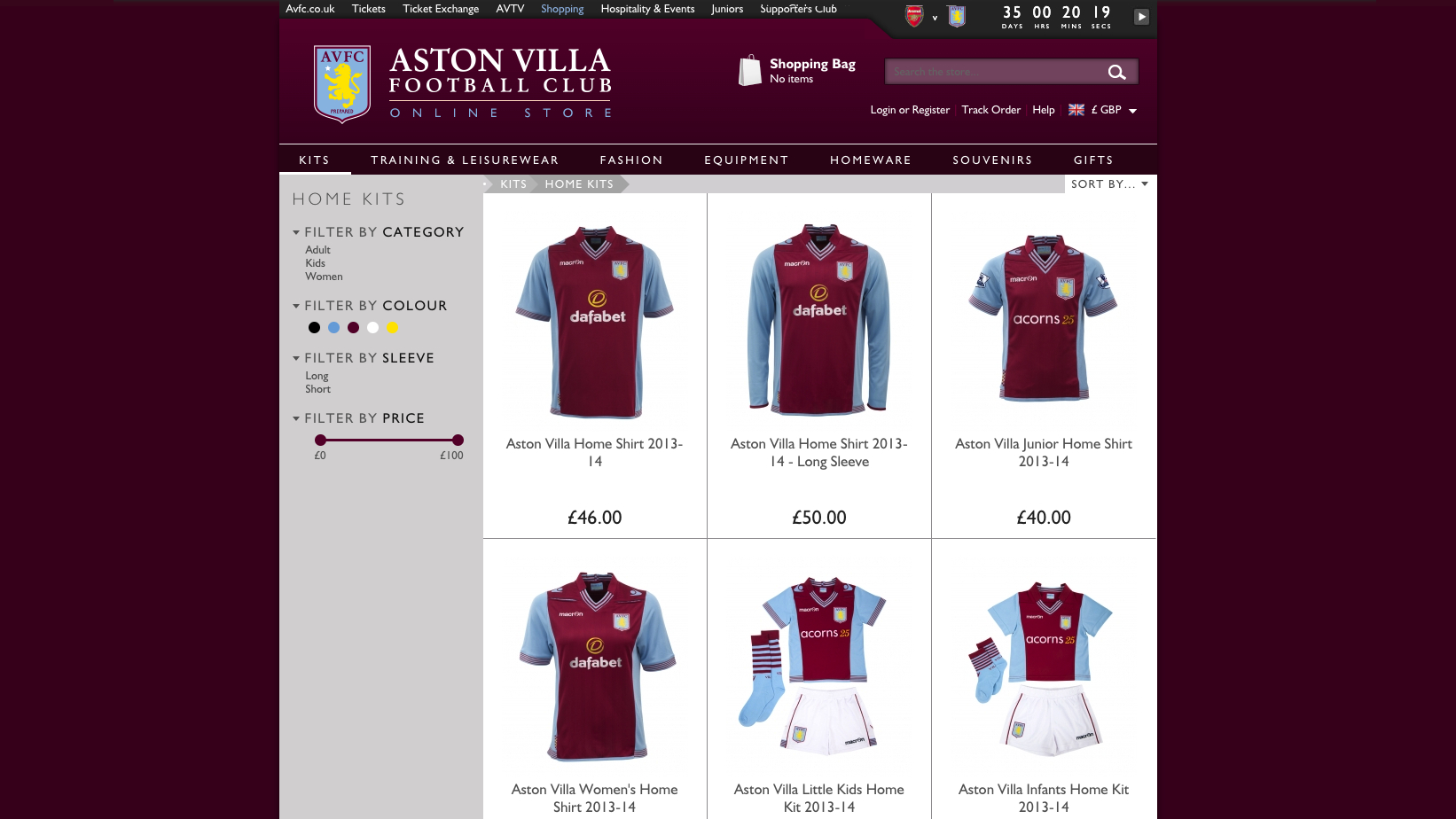 Aston Villa Club Shop