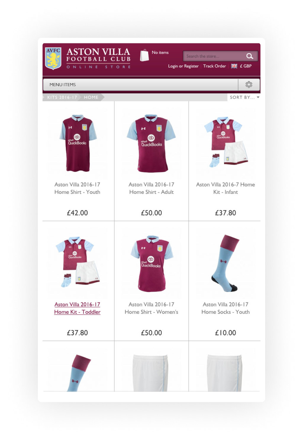 Aston Villa Tablet visual